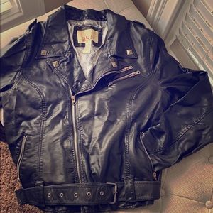 Belted moto jacket